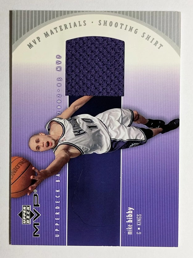 2002-03 Upper Deck MVP Materials Shooting Shirt #MBS Mike Bibby