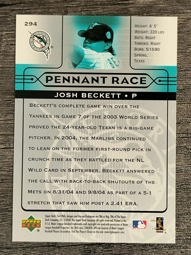 2005 Upper Deck First Pitch #294 Josh Beckett PR