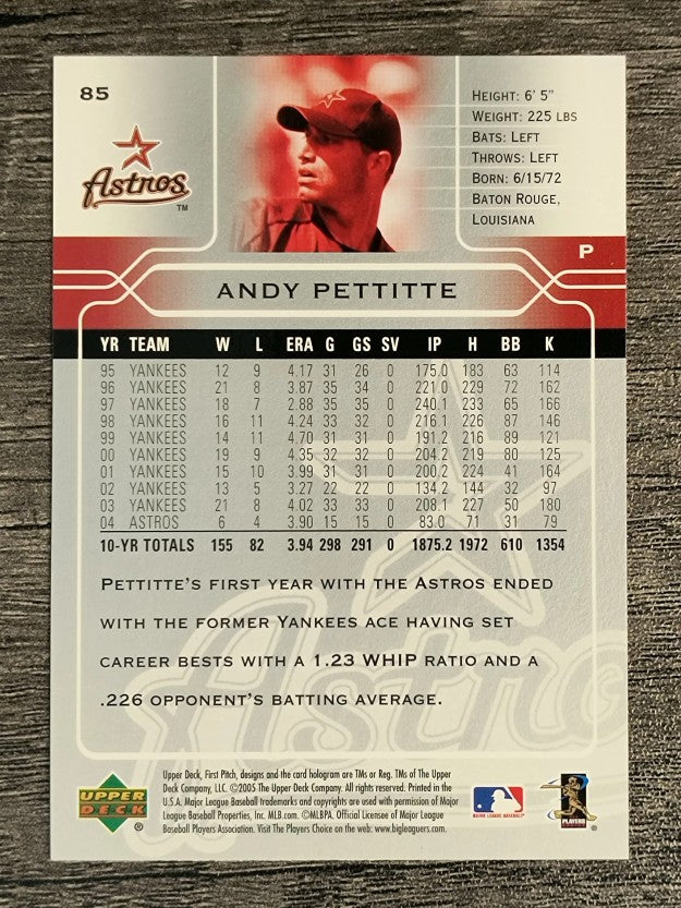 2005 Upper Deck First Pitch #85 Andy Pettitte