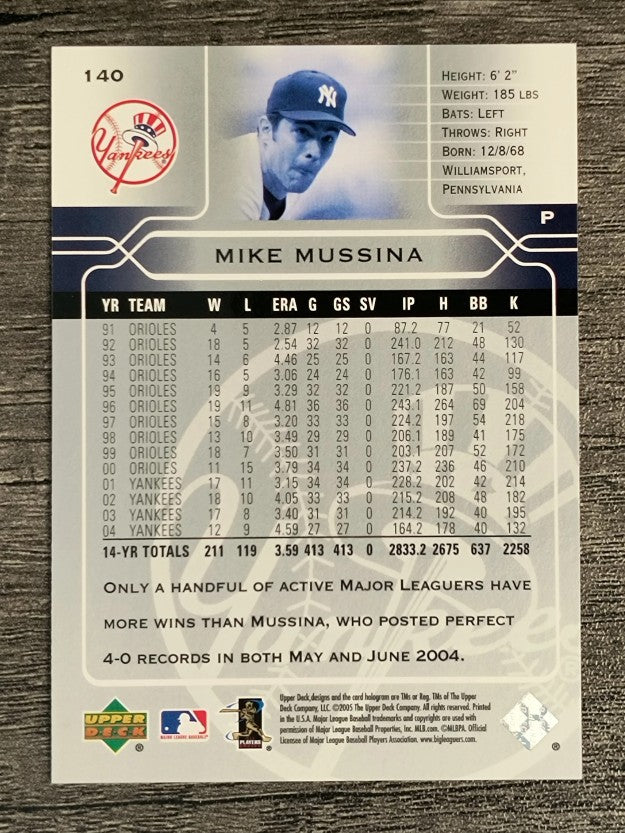 2005 Upper Deck #140 Mike Mussina
