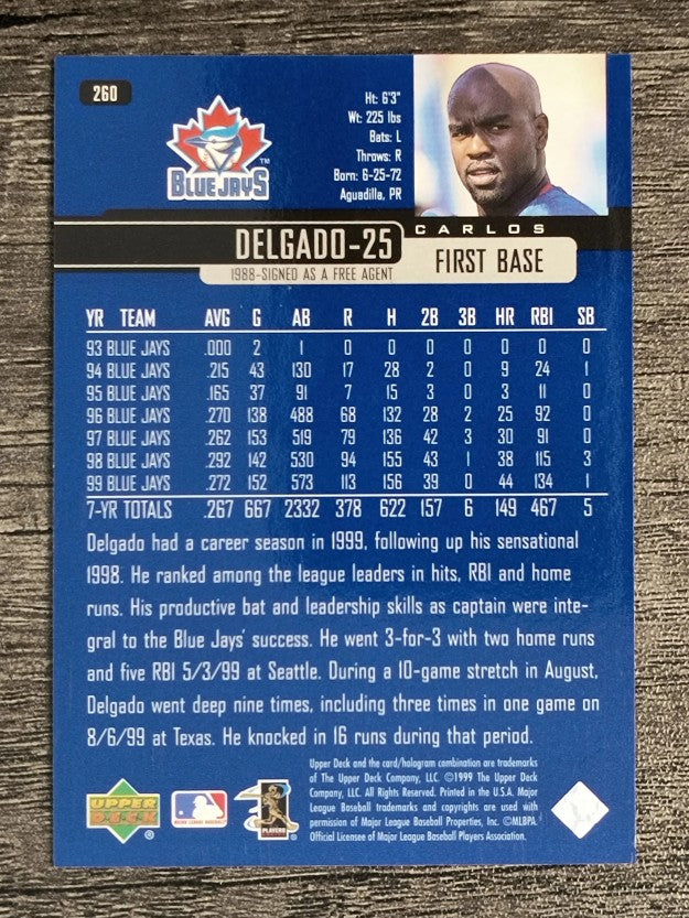 2000 Upper Deck #260 Carlos Delgado