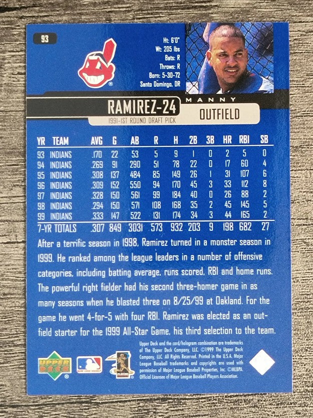 2000 Upper Deck #93 Manny Ramirez