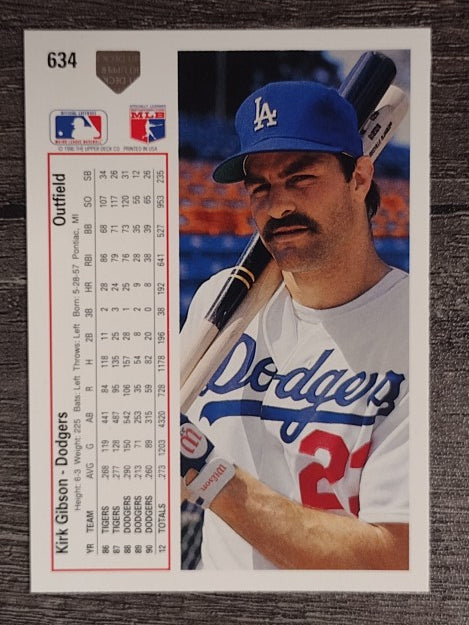 1991 Upper Deck #634 Kirk Gibson