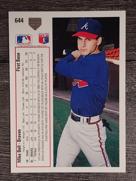 1991 Upper Deck #644 Mike Bell RC