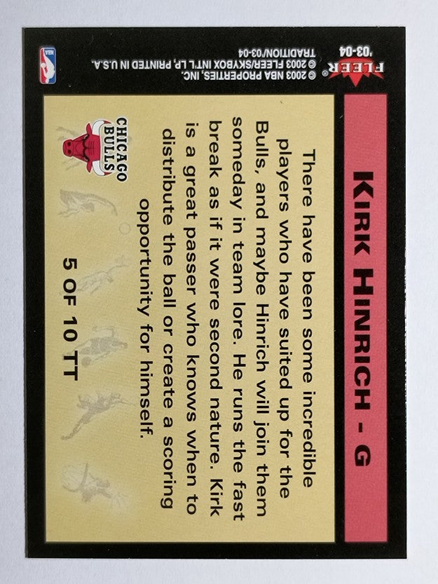 2003-04 Fleer Tradition Throwback Threads #5 Kirk Hinrich