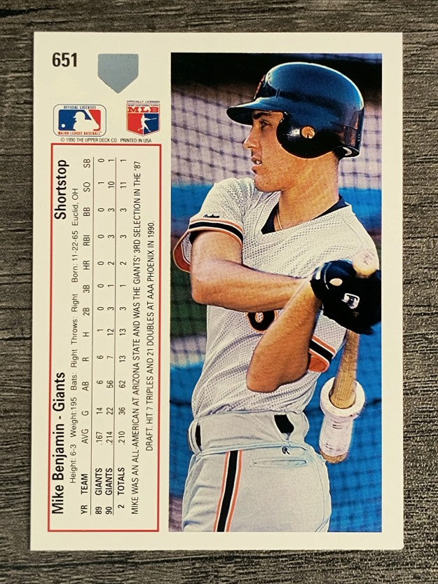1991 Upper Deck #651 Mike Benjamin