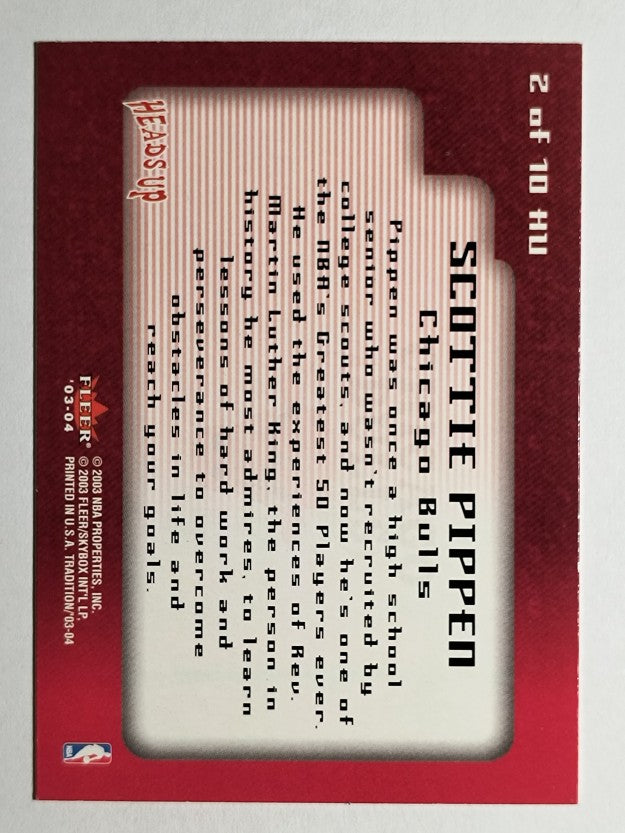 2003-04 Fleer Tradition Heads Up #2 Scottie Pippen