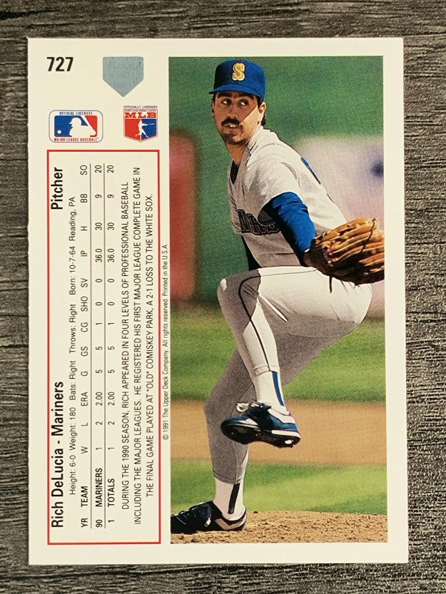 1991 Upper Deck #727 Rich DeLucia RC