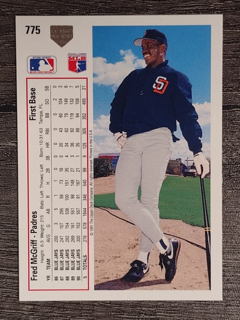 1991 Upper Deck #775 Fred McGriff
