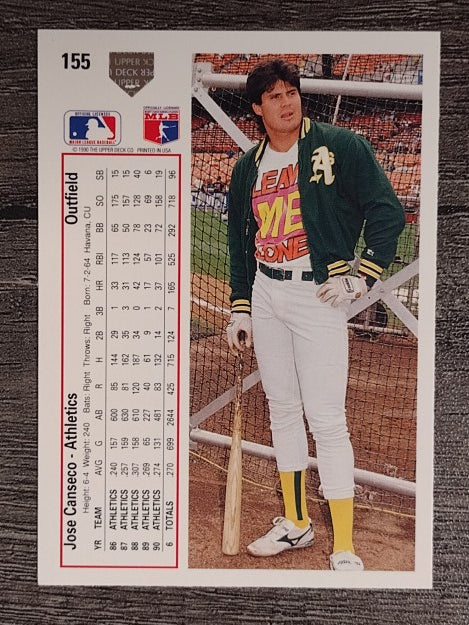 1991 Upper Deck #155 Jose Canseco