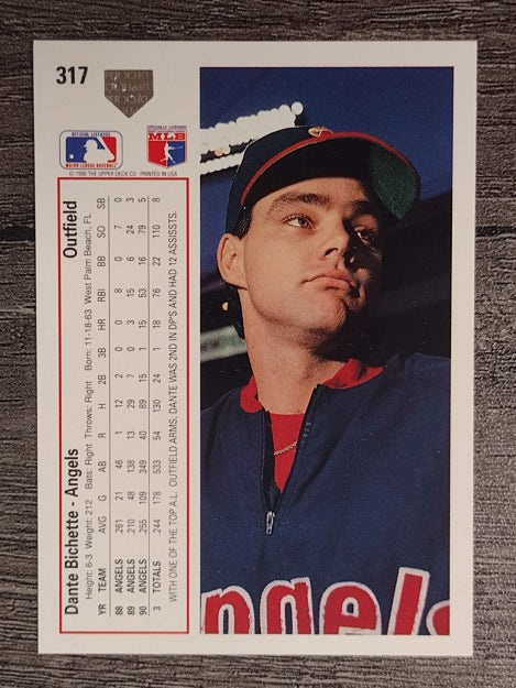 1991 Upper Deck #317 Dante Bichette