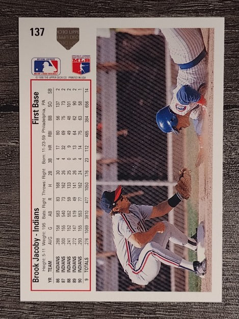 1991 Upper Deck #137 Brook Jacoby
