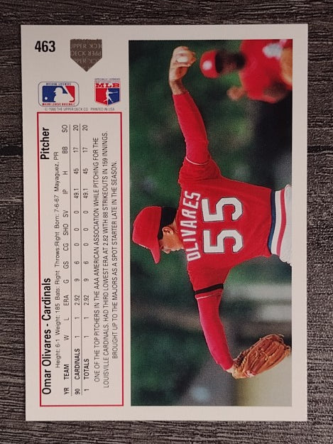 1991 Upper Deck #463 Omar Olivares RC