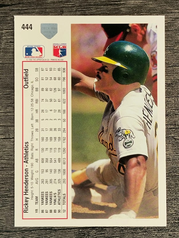 1991 Upper Deck #444 Rickey Henderson
