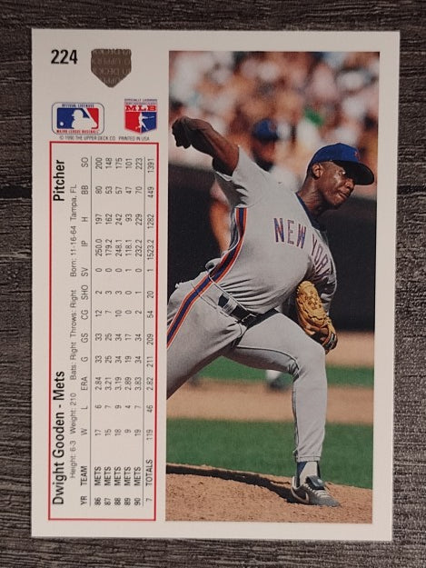 1991 Upper Deck #224 Dwight Gooden