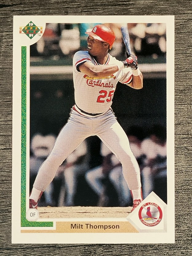 1991 Upper Deck #309B Milt Thompson COR/Under yr information says 86