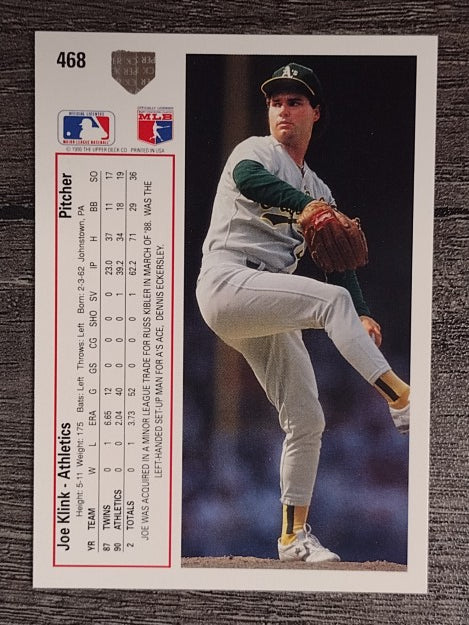 1991 Upper Deck #468 Joe Klink