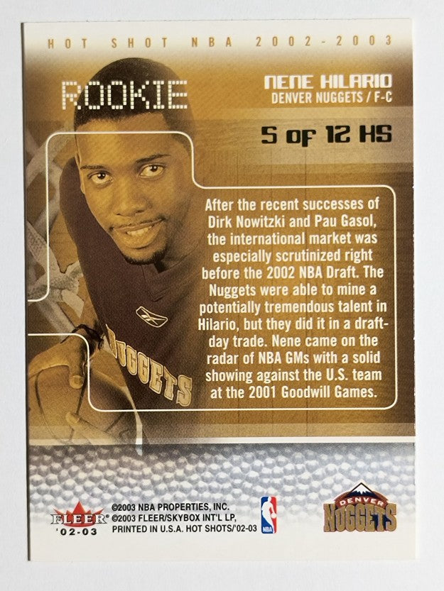 2002-03 Fleer Hot Shots Hot Shots Inserts #5 Nene Hilario