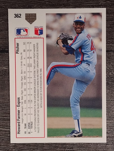 1991 Upper Deck #362 Howard Farmer