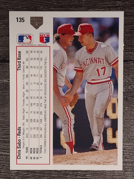 1991 Upper Deck #135 Chris Sabo