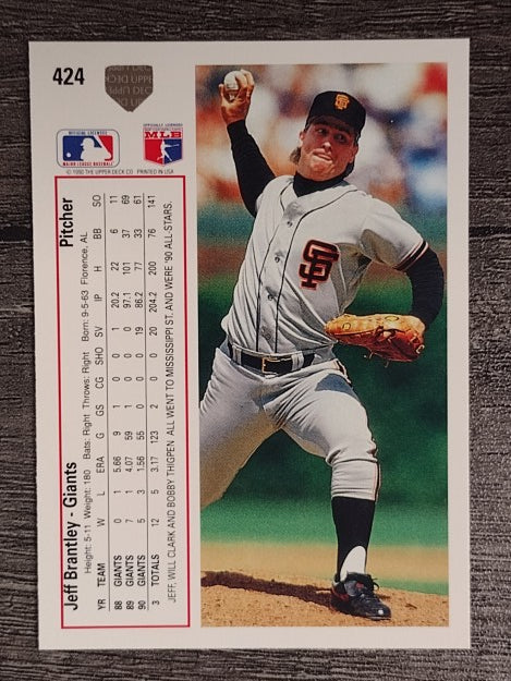 1991 Upper Deck #424 Jeff Brantley
