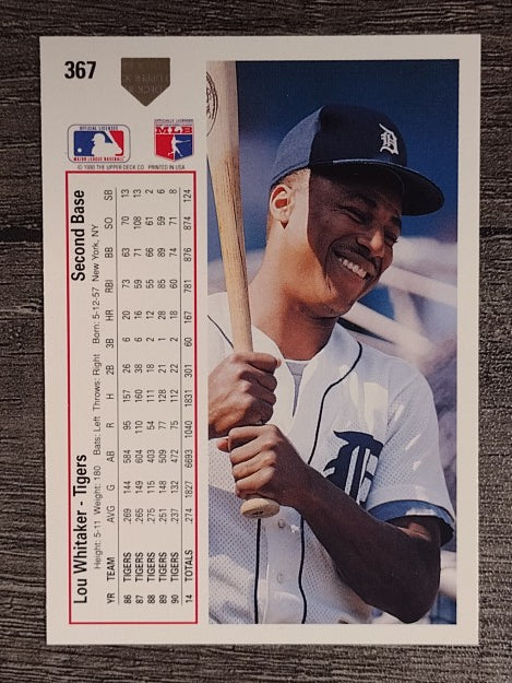 1991 Upper Deck #367 Lou Whitaker