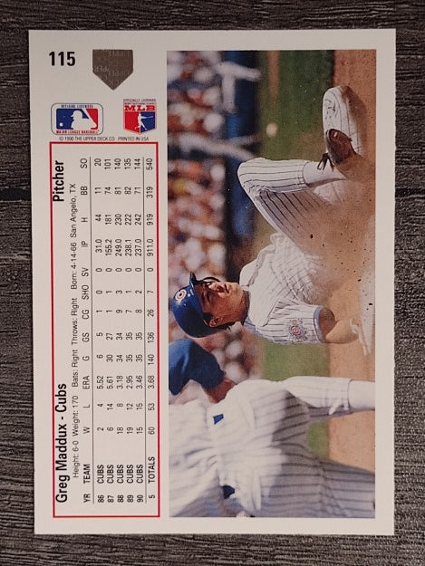 1991 Upper Deck #115 Greg Maddux