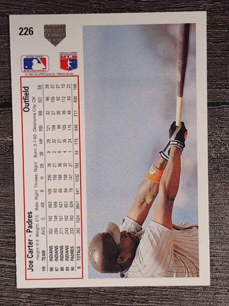 1991 Upper Deck #226 Joe Carter