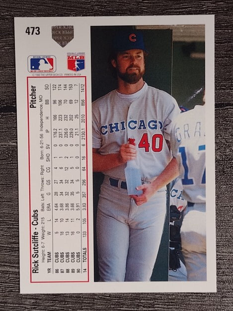 1991 Upper Deck #473 Rick Sutcliffe