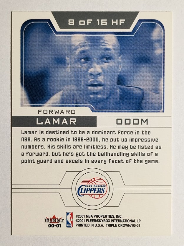 2000-01 Fleer Triple Crown Heir Force 01 #9 Lamar Odom