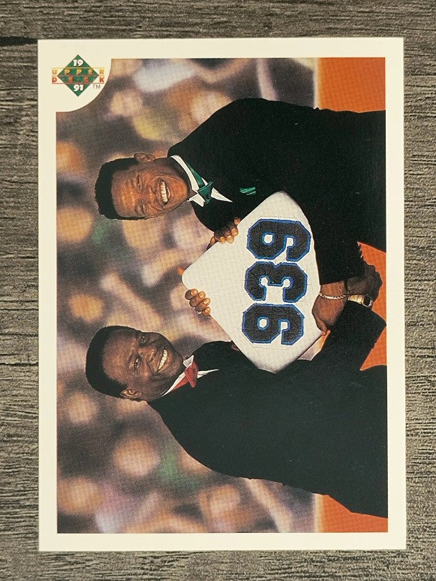 1991 Upper Deck #636A Rickey Henderson SB/Lou Brock no date on card