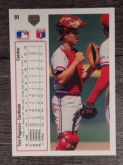 1991 Upper Deck #91 Tom Pagnozzi