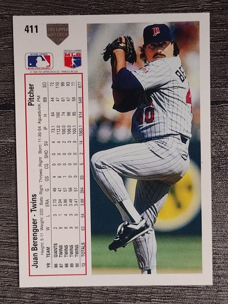 1991 Upper Deck #411 Juan Berenguer