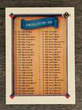 1991 Upper Deck #300 Checklist 201-300