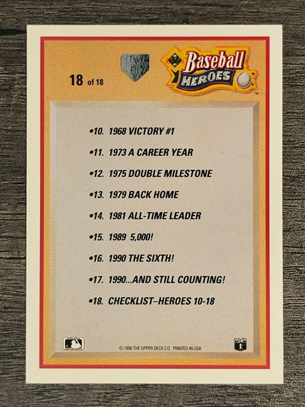 1991 Upper Deck Ryan Heroes #18 Nolan Ryan CL