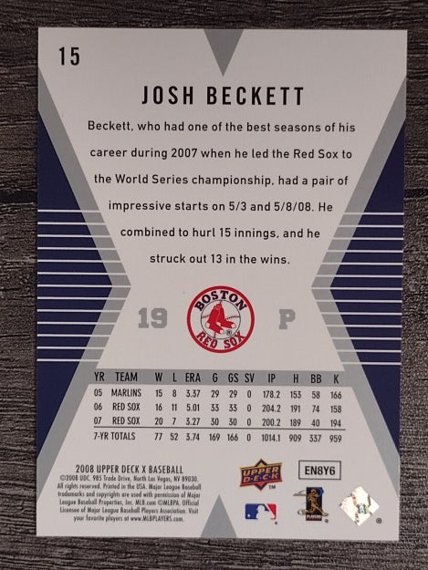 2008 Upper Deck X #15 Josh Beckett