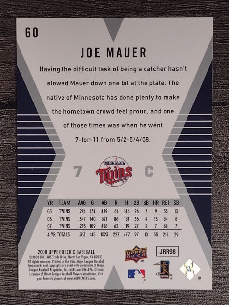 2008 Upper Deck X #60 Joe Mauer