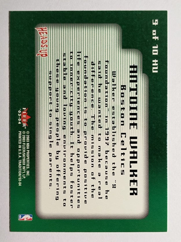 2003-04 Fleer Tradition Heads Up #9 Antoine Walker