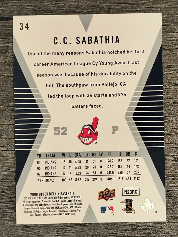 2008 Upper Deck X #34 CC Sabathia
