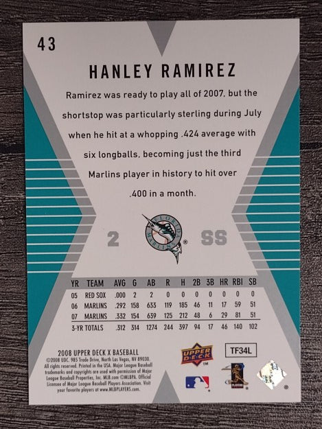 2008 Upper Deck X #43 Hanley Ramirez