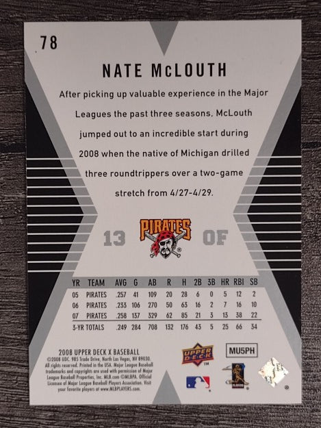 2008 Upper Deck X #78 Nate McLouth