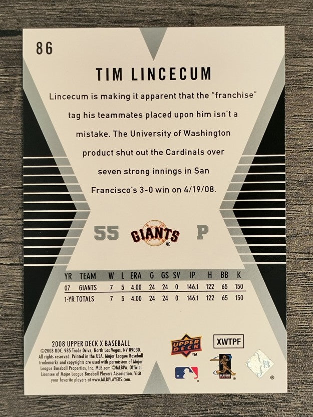 2008 Upper Deck X #86 Tim Lincecum