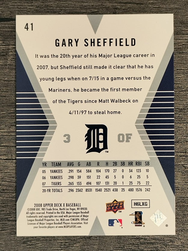 2008 Upper Deck X #41 Gary Sheffield