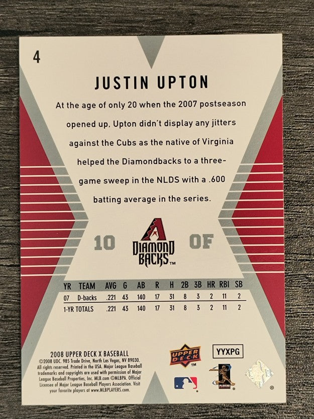 2008 Upper Deck X #4 Justin Upton