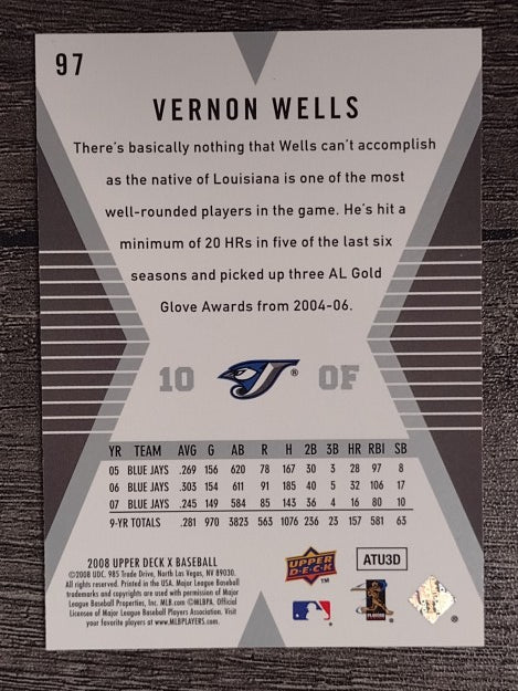 2008 Upper Deck X #97 Vernon Wells