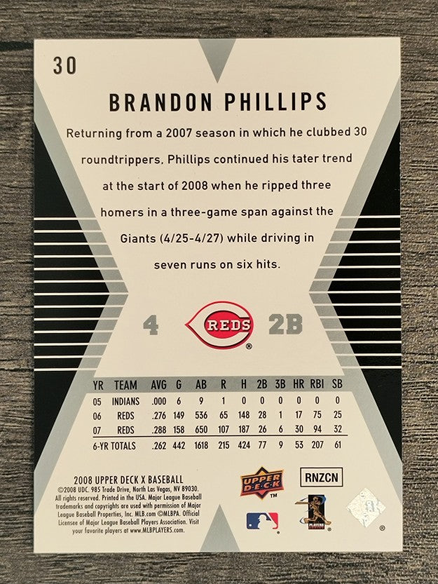2008 Upper Deck X #30 Brandon Phillips