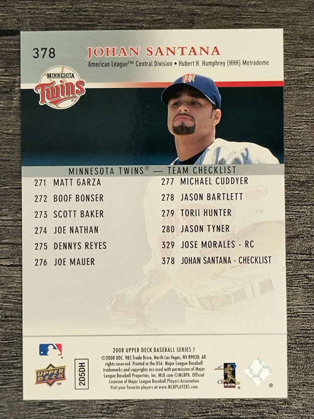 2008 Upper Deck #378 Johan Santana CL