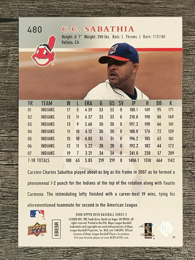 2008 Upper Deck #480 C.C. Sabathia