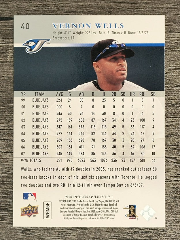 2008 Upper Deck #40 Vernon Wells