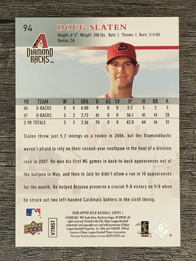 2008 Upper Deck #94 Doug Slaten